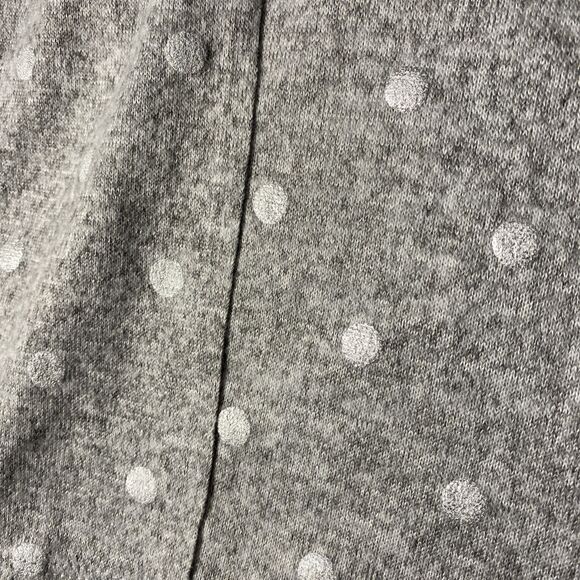 Zac & Rachel Sweater Womens 2X Gray Silver Polka Dot Crew Neck Stretch Pullover - Picture 6 of 6
